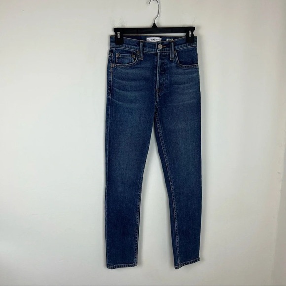 Re/done Mid 70’s High Rise Buttonfly Jeans Size 24 - Picture 4 of 11